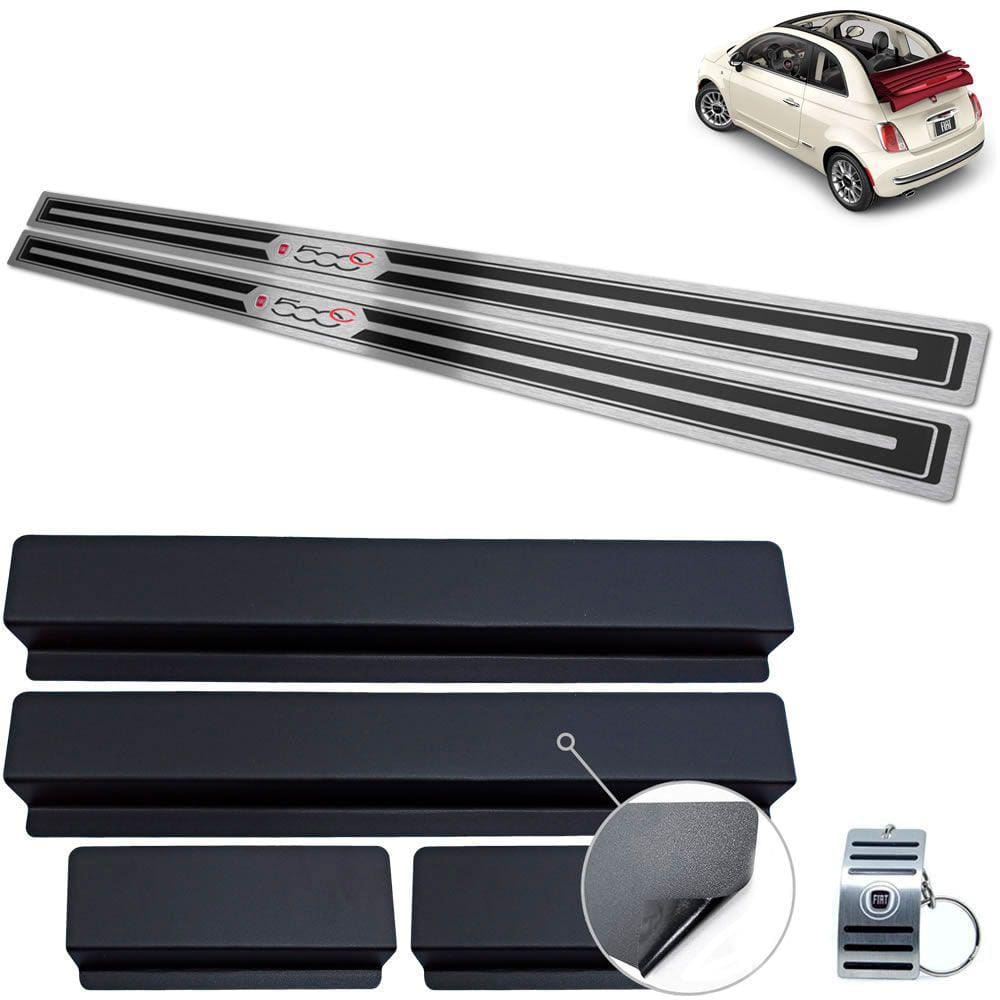 Soleiras Preto Alto Relevo Fiat 500 Cabrio 2012 A 2015