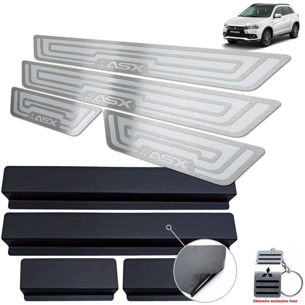 Soleiras Com Vinil Asx 2018/2020 Prata Alto Relevo