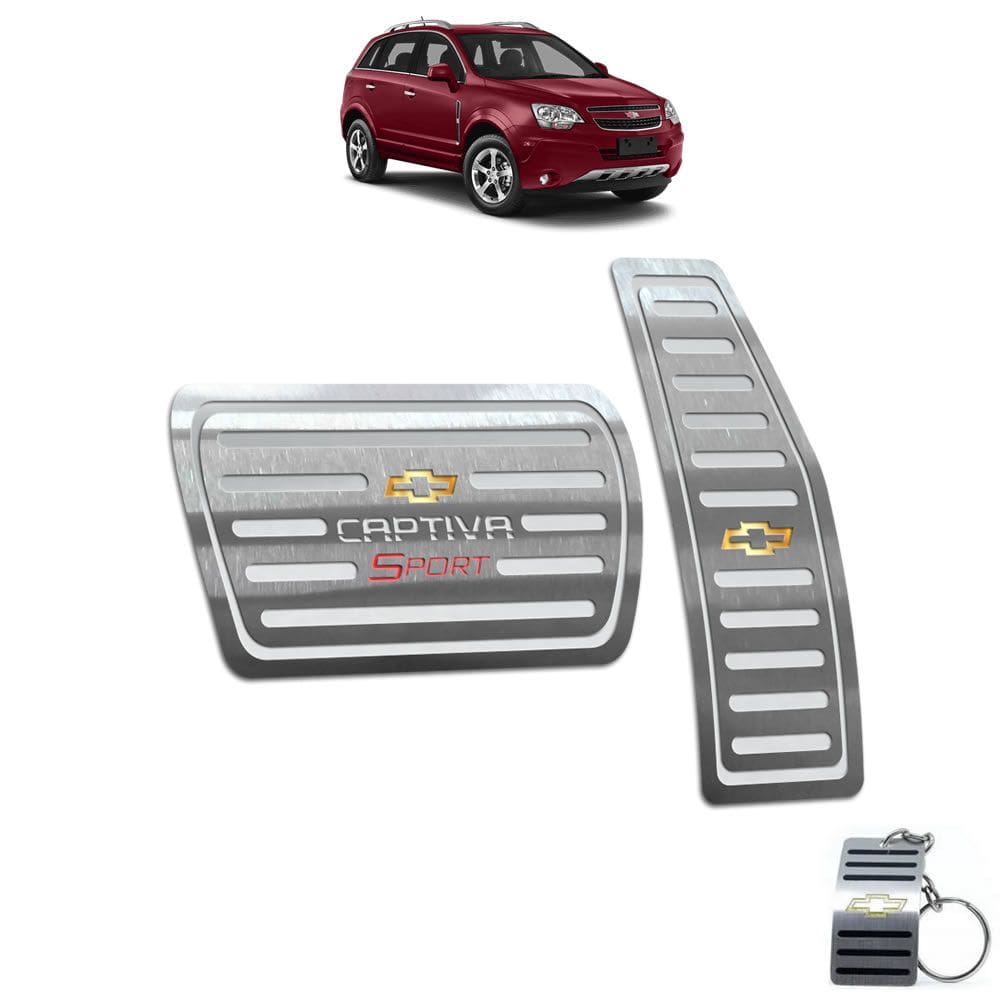 Pedaleiras Em Aço Inox Chevrolet Captiva Sport Prata