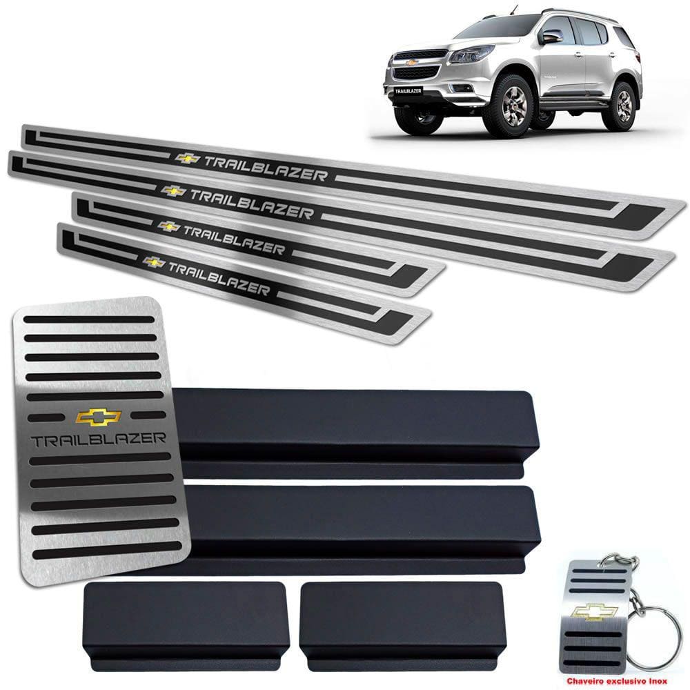 Descanso E Soleira Preto Alto Relevo Chevrolet Trailblazer