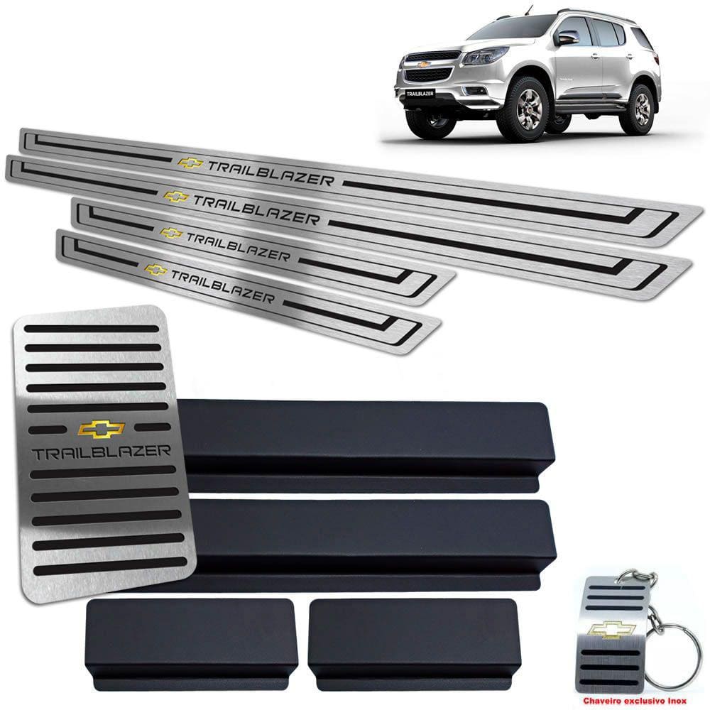 Descanso E Soleira Preto Baixo Relevo Chevrolet Trailblazer