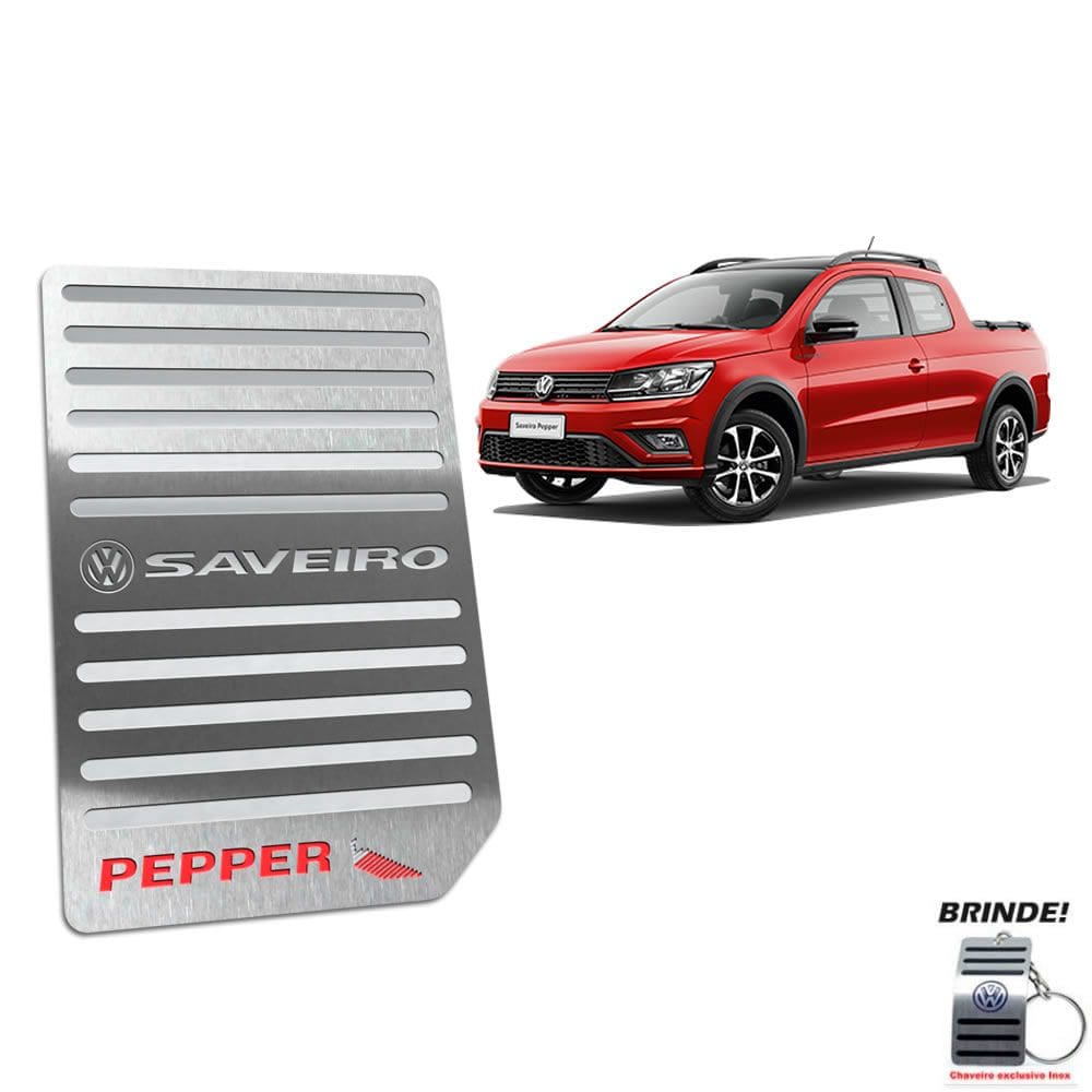 Descanso De Pé Em Aço Inox Saveiro Pepper 2018 A 2020 Prata