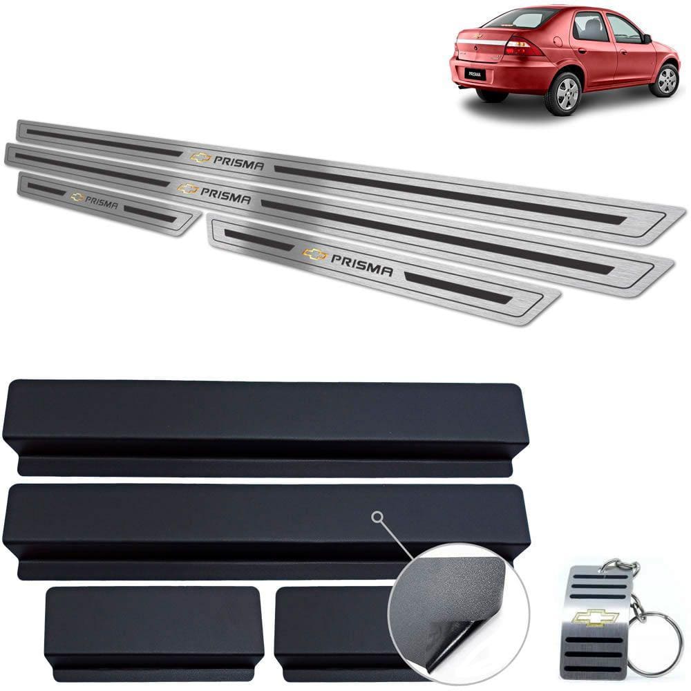 Soleira Chevrolet Prisma 2006 A 2012 Preto Baixo Relevo