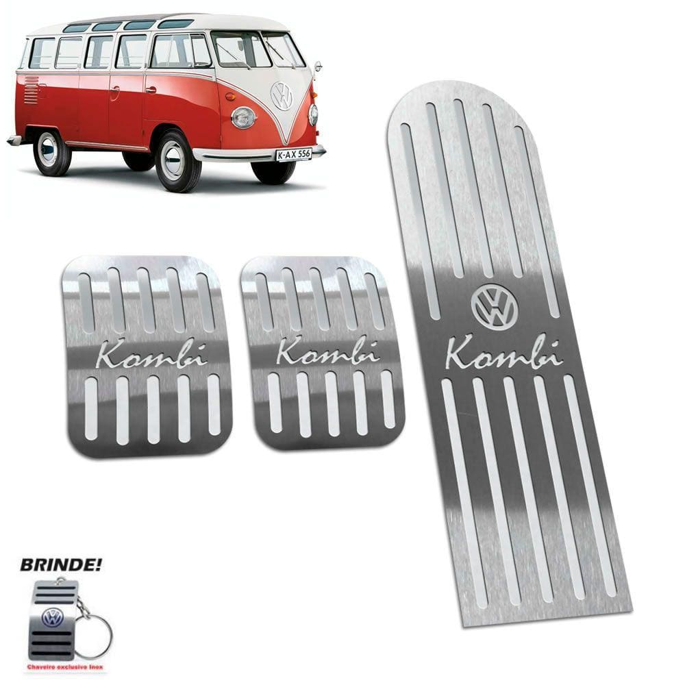 Pedaleiras Em Aço Inox Volkswagen Kombi 1950 A 1974 Prata