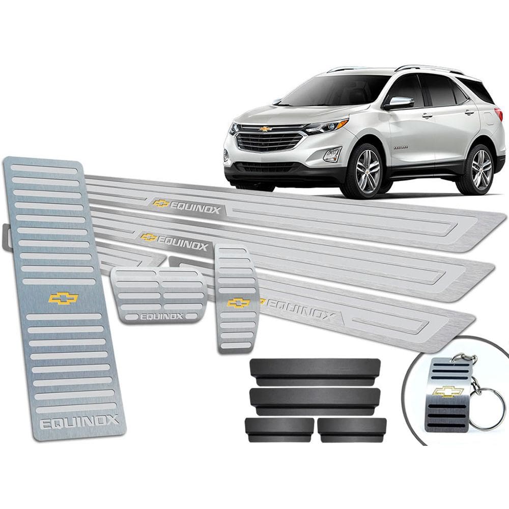 Descanso Pedaleira Soleira Chevrolet Equinox 2018 2019 Prata