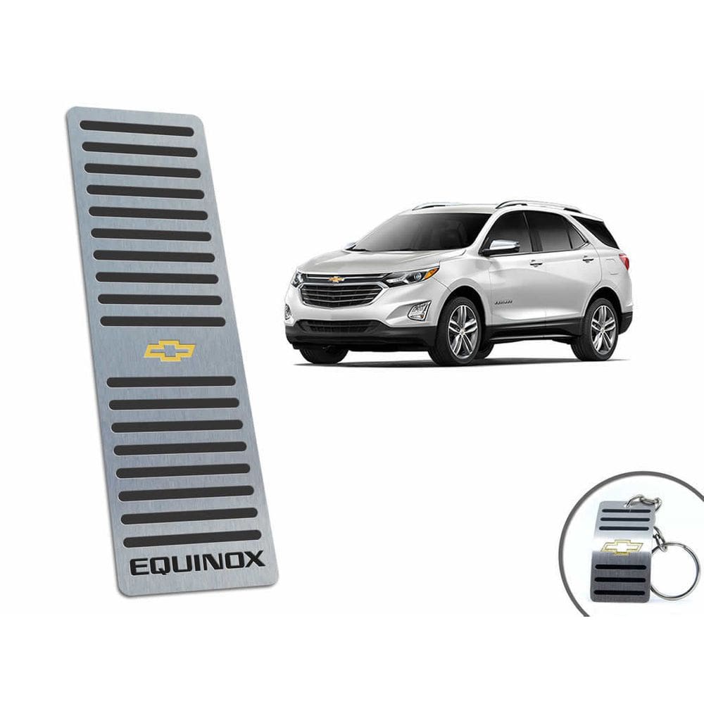 Descanso De Pé Chevrolet Equinox 2018 2019 Aço Inox Preto