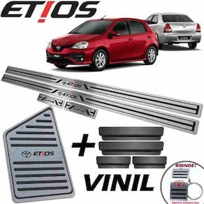 Soleiras + Descanso Toyota Etios 13 a 19 Preto Baixo Relevo