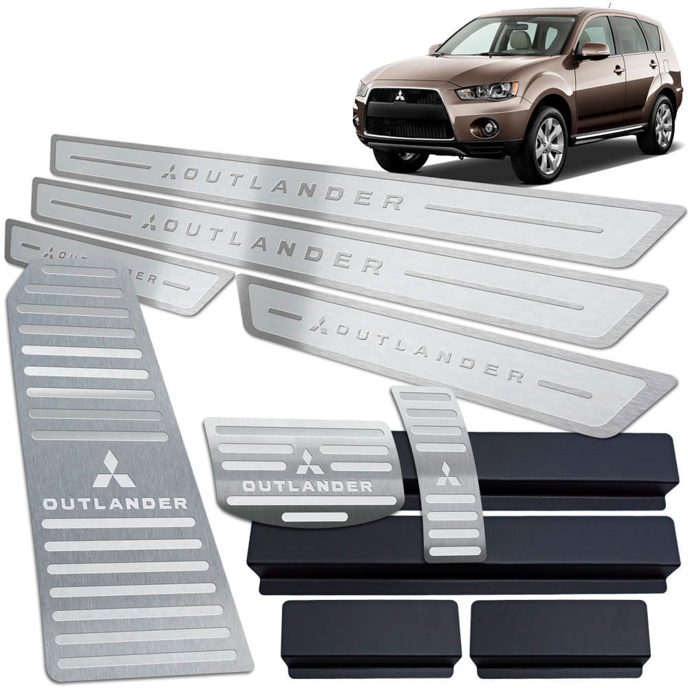 Soleira Pedaleira Descanso Outlander 2008 Até 2013 Prata AR