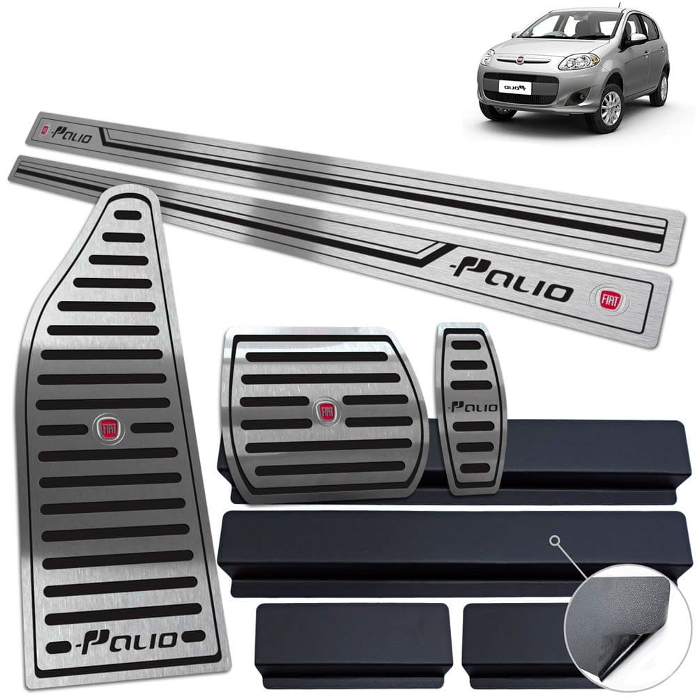 Soleira Pedaleira Auto Descanso Fiat Palio 2012 A 2017 Preto