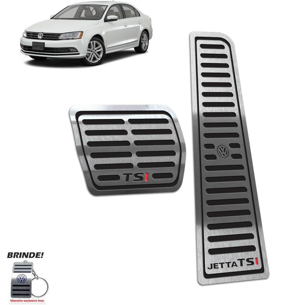 Pedaleira Automático Volkswagen Jetta Tsi Aço Inox Preto I