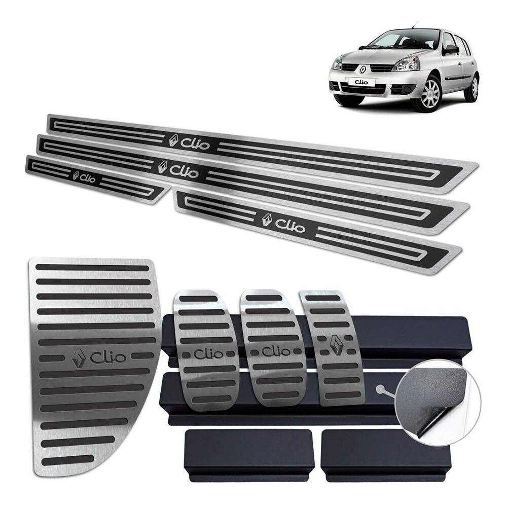 Soleira Pedaleira Descanso Renault Clio 2000/2012 Preto AR