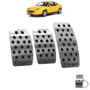 Pedaleira Manual Em Aço Inox Fiat Coupé Preto