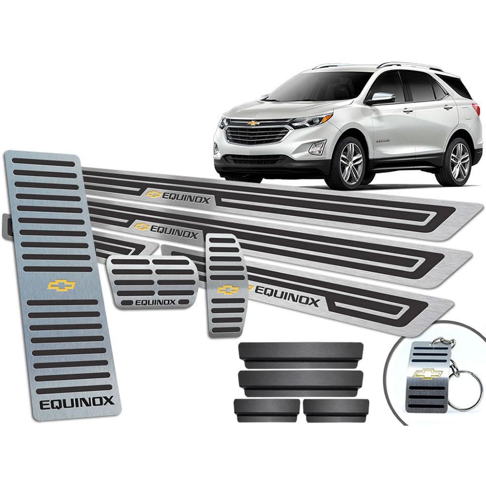 Descanso Pedaleira Soleira Chevrolet Equinox 2018 2019 Preto