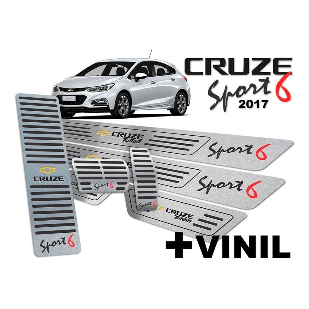 Descanso Soleira Pedaleira Preto Cruze Sport6 2017 A 2020