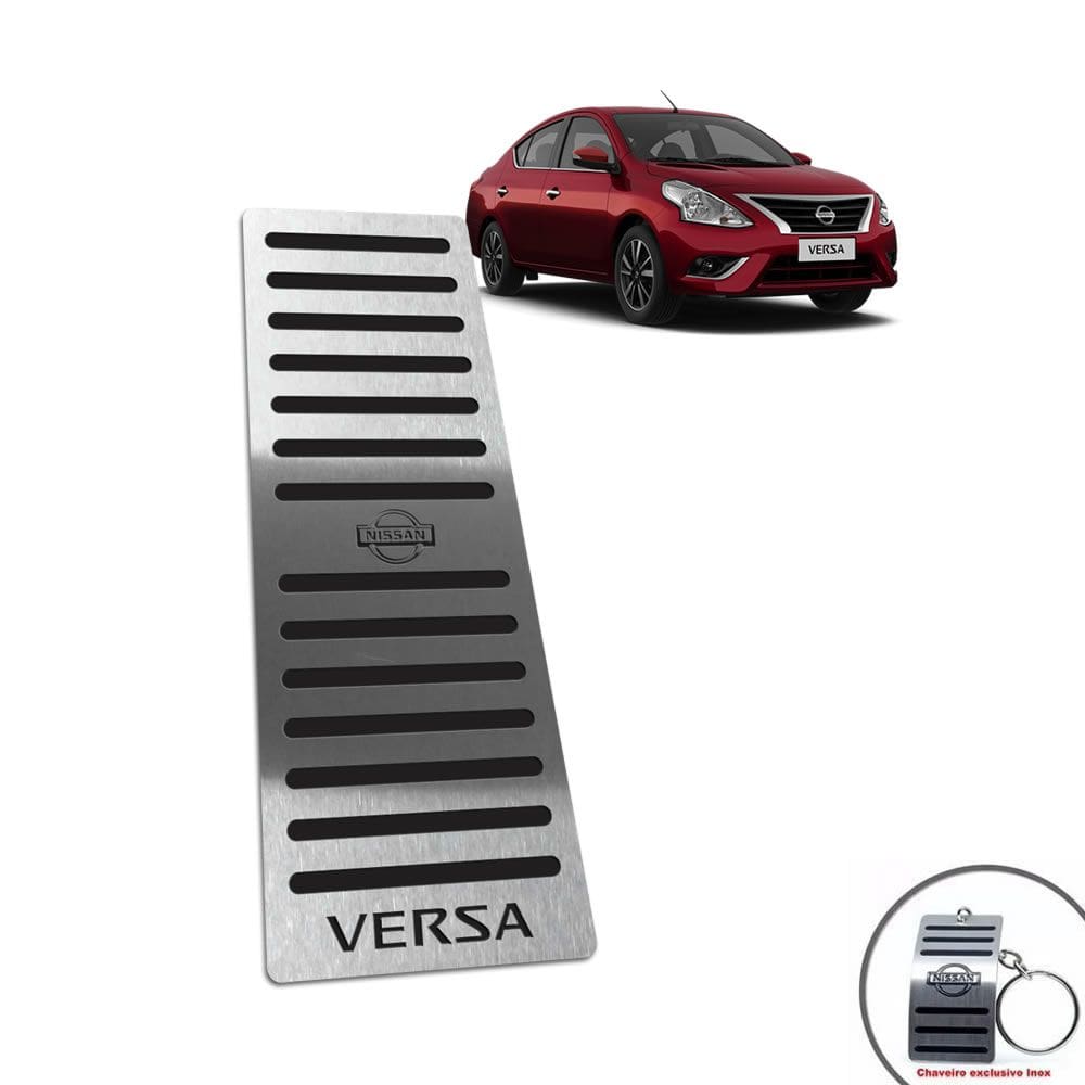 Descanso De Pé Aço Inox Nissan Versa 2012/2014 Preto