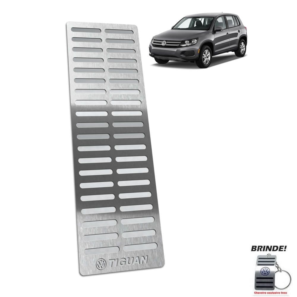 Descanso De Pé Em Aço Inox Tiguan 2012 A 2017 Prata