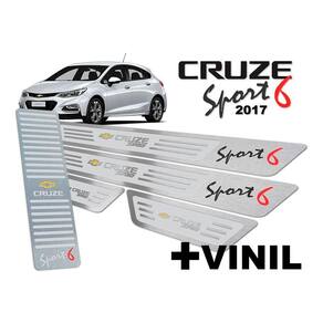 Descanso Soleira Cruze Sport6 2017 A 2020 Prata Alto Relevo