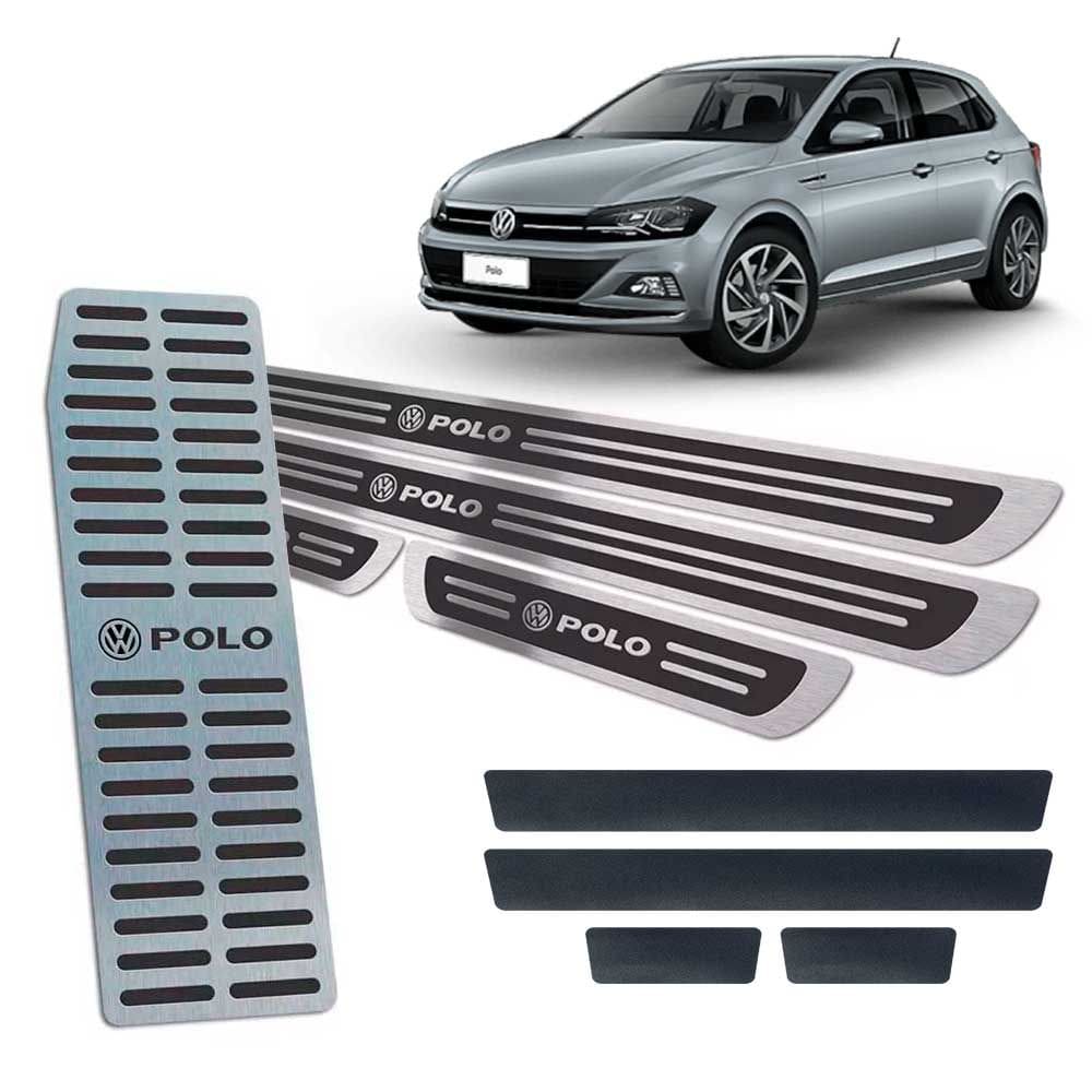 Soleira VINIL Descanso Novo Polo 2018 Aço Inox Preto AR