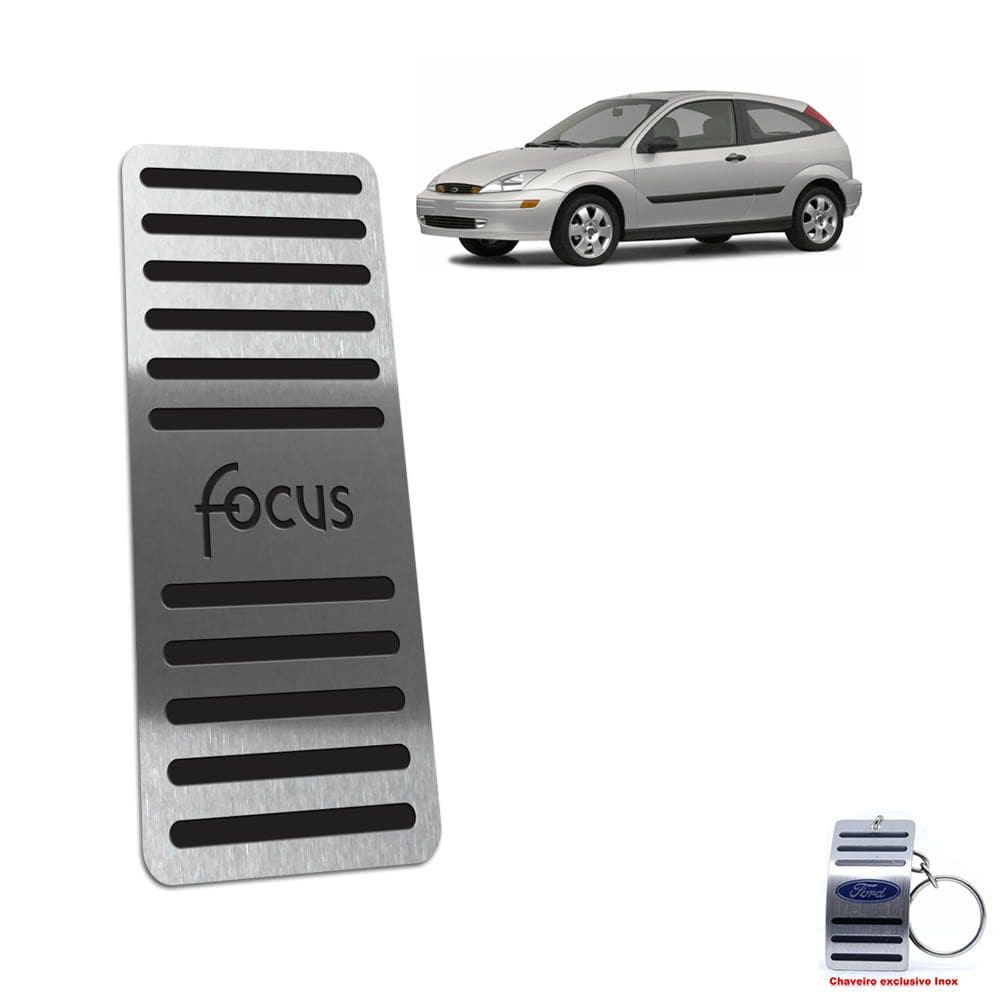 Descanso De Pé Aço Inox Focus 2000 A 2008 Preto