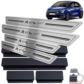Soleira Citroen C4 Picasso 2016 A 2019 Preto Baixo Relevo