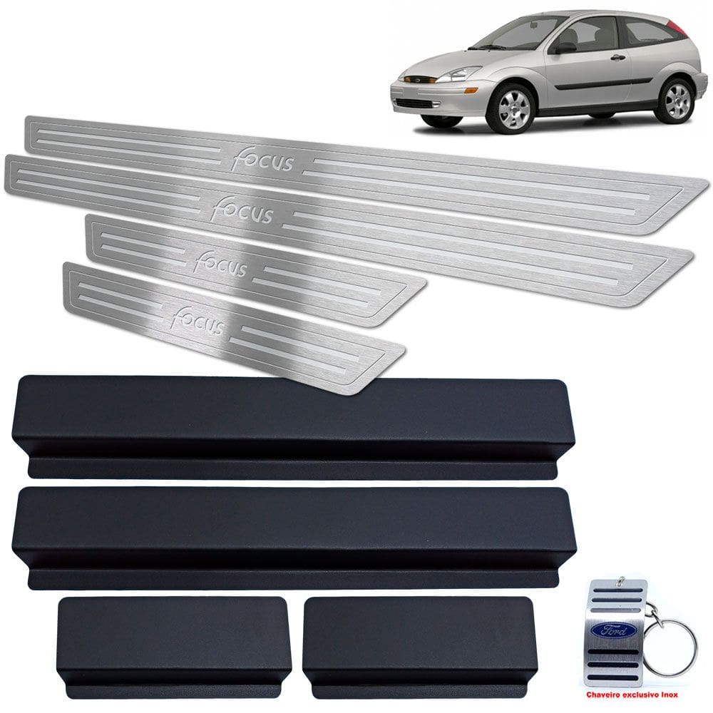 Soleira Ford Focus 2000 A 2008 Prata Baixo Relevo