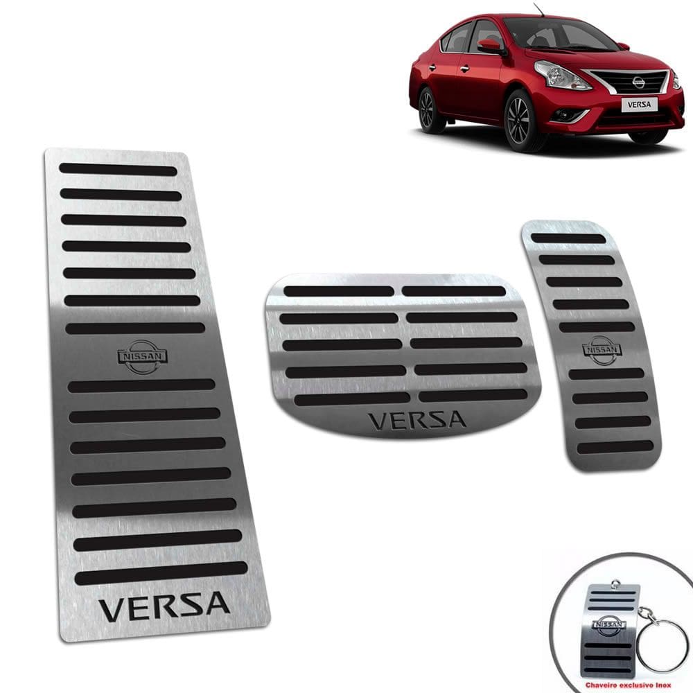 Descanso + Pedaleira Automático Nissan Versa 2012/2014 Preto