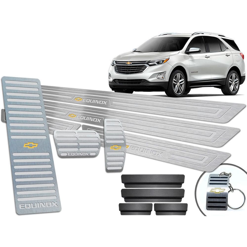 Descanso Soleira Pedaleira Prata Chevrolet Equinox 2018 2019