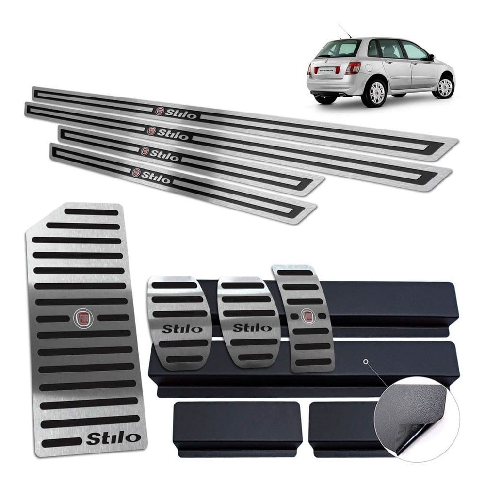 Descanso Pedaleira Soleira Stilo 2003 A 2011 Manual Preto AR