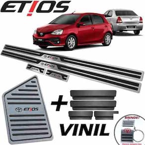 Soleiras + Descanso Toyota Etios 13 a 19 Preto Alto Relevo