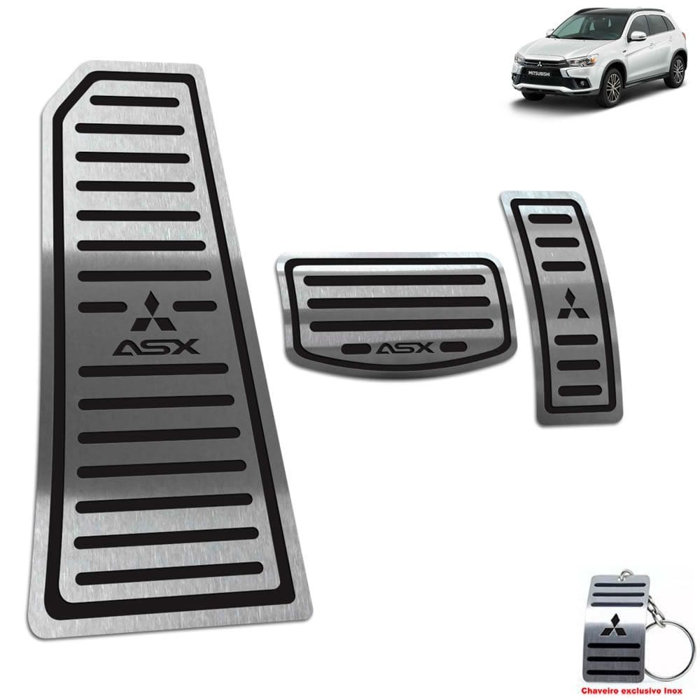 Pedaleiras + Descanso De Pé Em Inox Asx 2018/2020 Preto