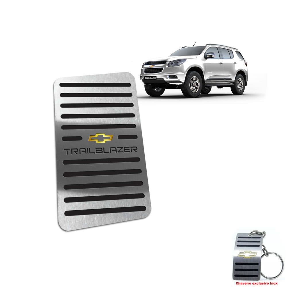 Descanso De Pé Aço Inox Chevrolet Trailblazer Preto
