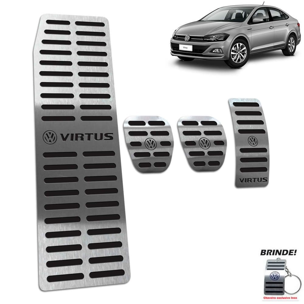 Pedaleiras + Descanso Virtus 2018 A 2020 Manual Preto