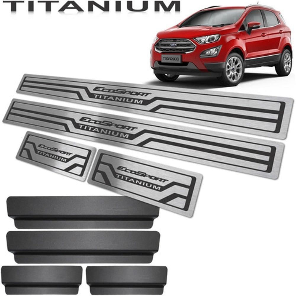 Soleira Ecosport Titanium 2013 A 2018 Preto Baixo Relevo