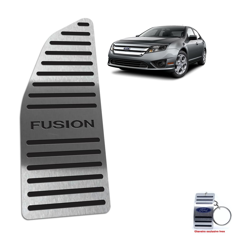 Descanso De Pé Em Aço Inox Ford Fusion 2006 A 2012 Preto