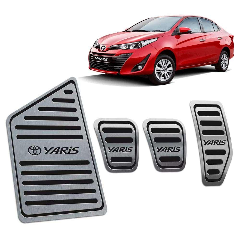 Descanso + Pedaleiras Manual Toyota Yaris 2018 2019 Preto