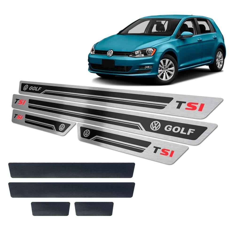 Soleiras Alto Relevo + Vinil Golf Tsi 2014/2019 SI Preto