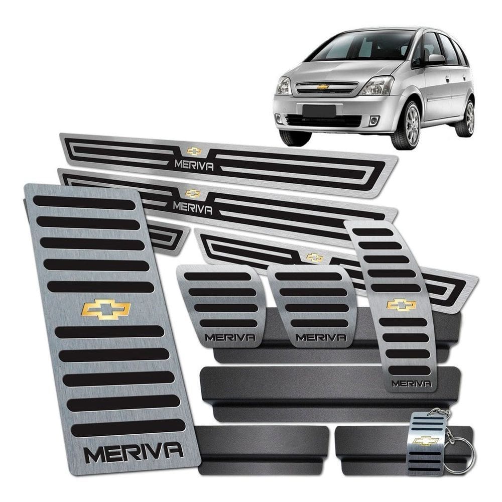 Descanso Soleira Pedaleira Manual Chevrolet Meriva Preto