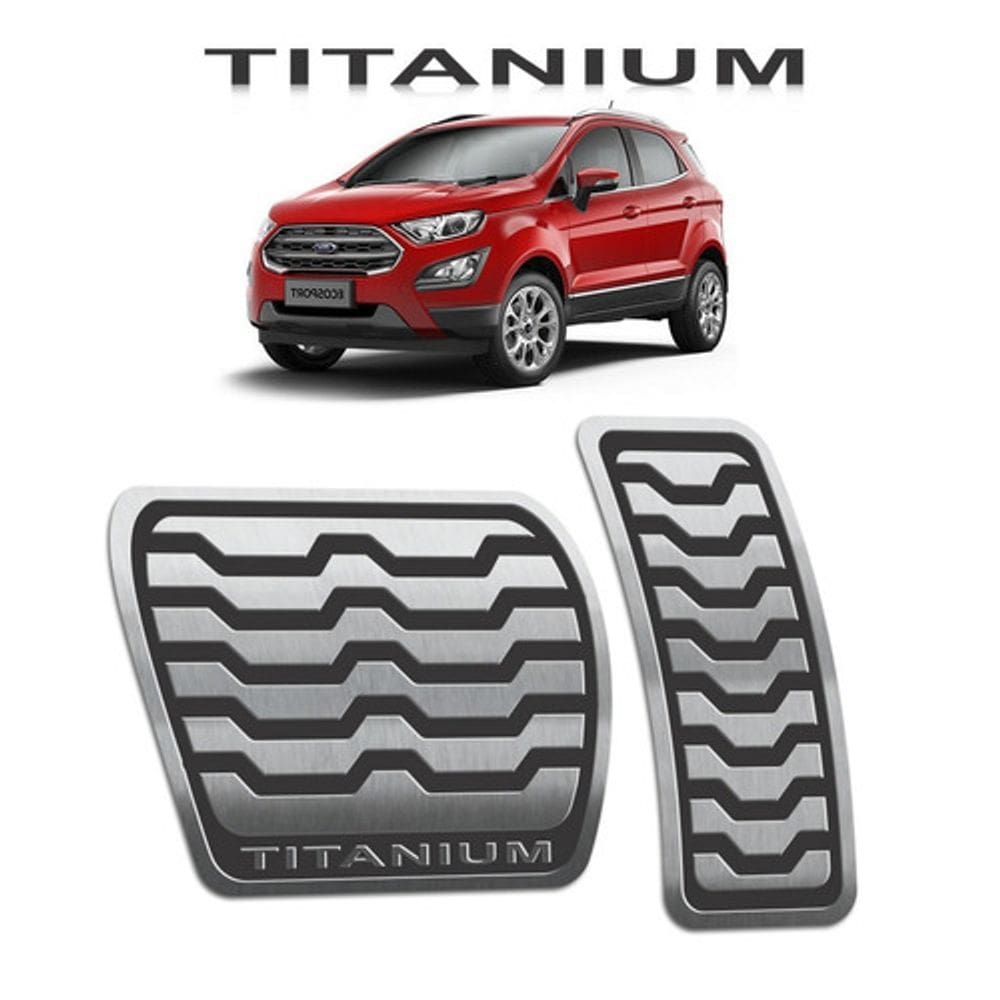 Pedaleira Automático Ecosport Titanium 2013 A 2018 Preto