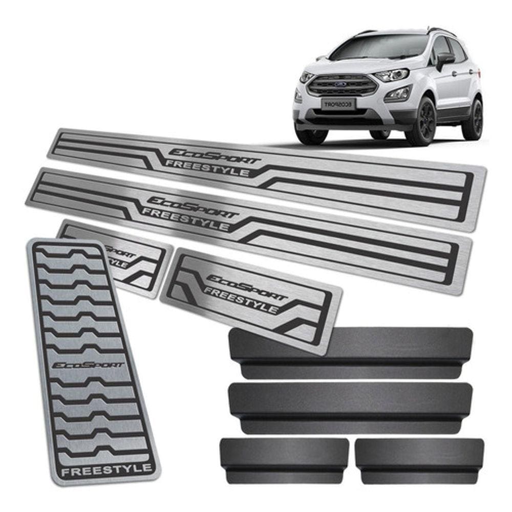 Soleira + Descanso Ecosport Freestyle 2013 A 2020 Preto