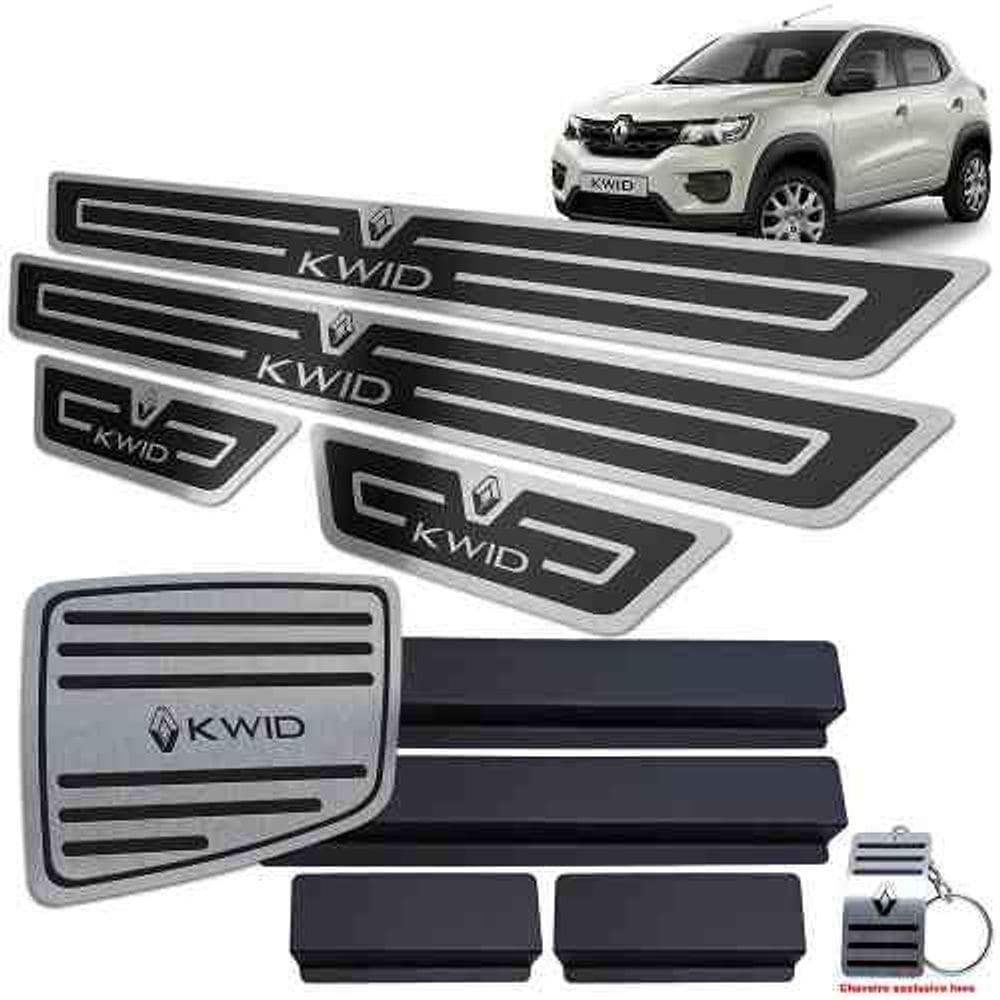 Soleira + Vinil + Descanso Kwid 2018/2020 Preto Alto Relevo