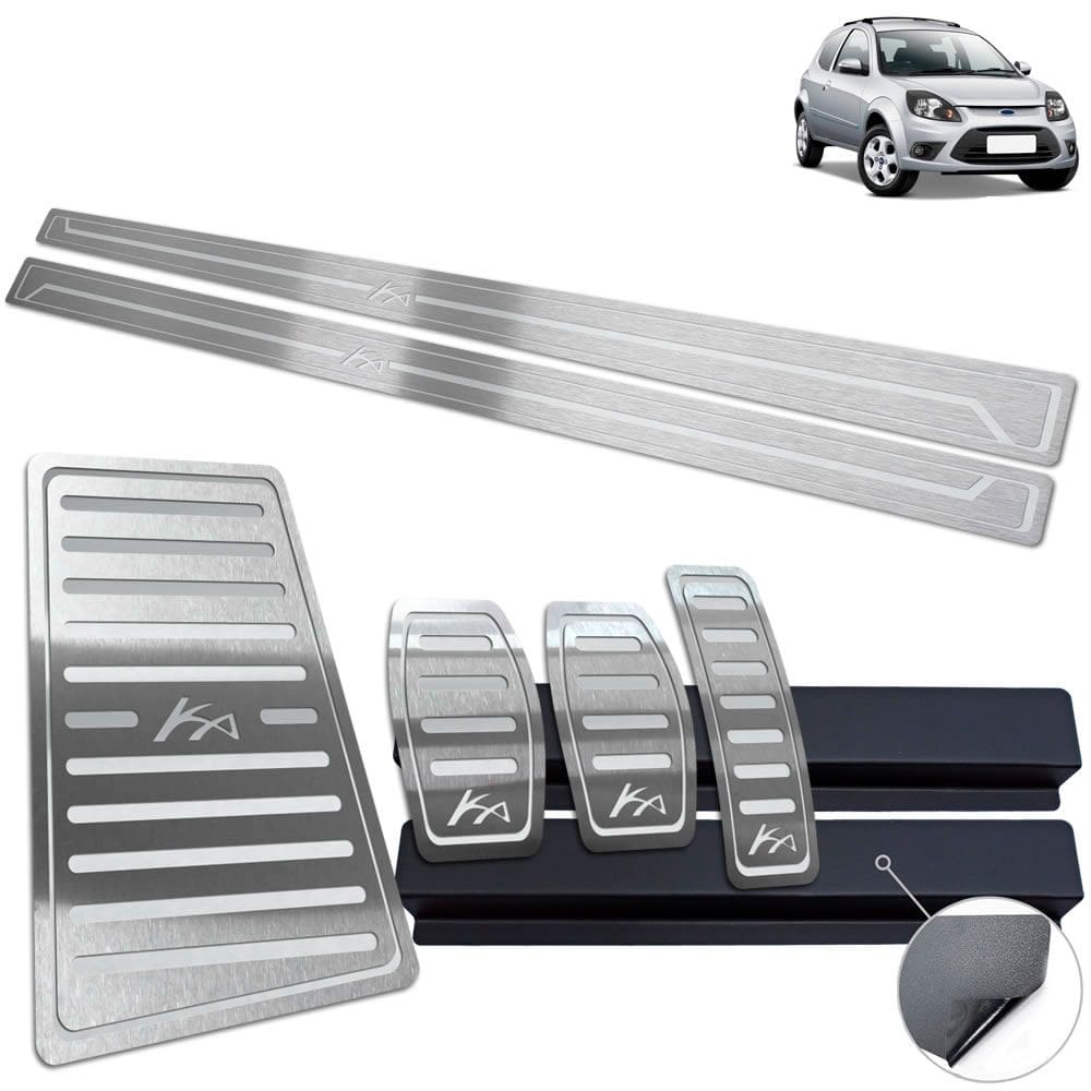 Pedaleira Descanso Soleira Prata Ford Ka 2008 A 2013