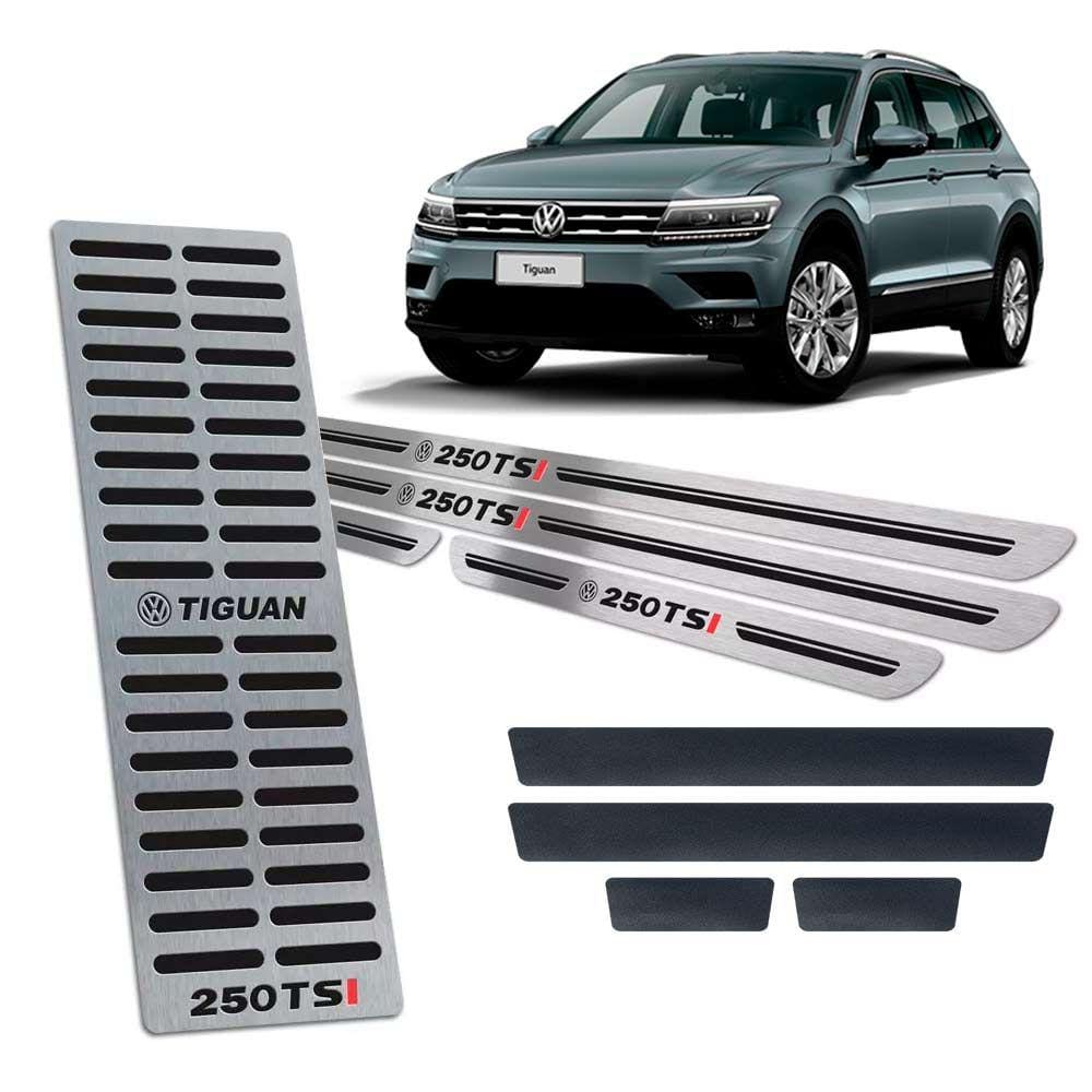 Descanso Soleira + Vinil Tiguan 250 Tsi 2018/2020 Preto