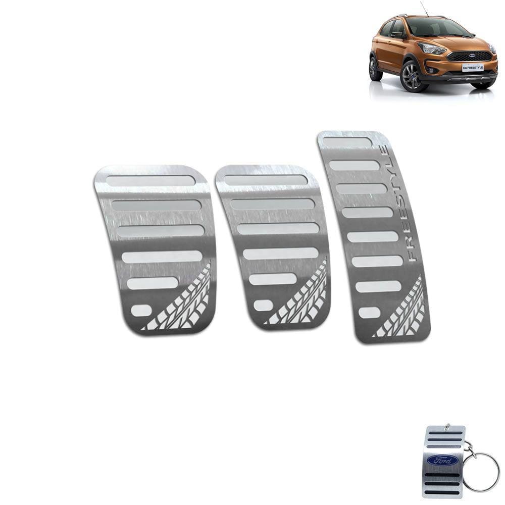 Pedaleira Manual Aço Inox Ford Ka Freestyle Prata