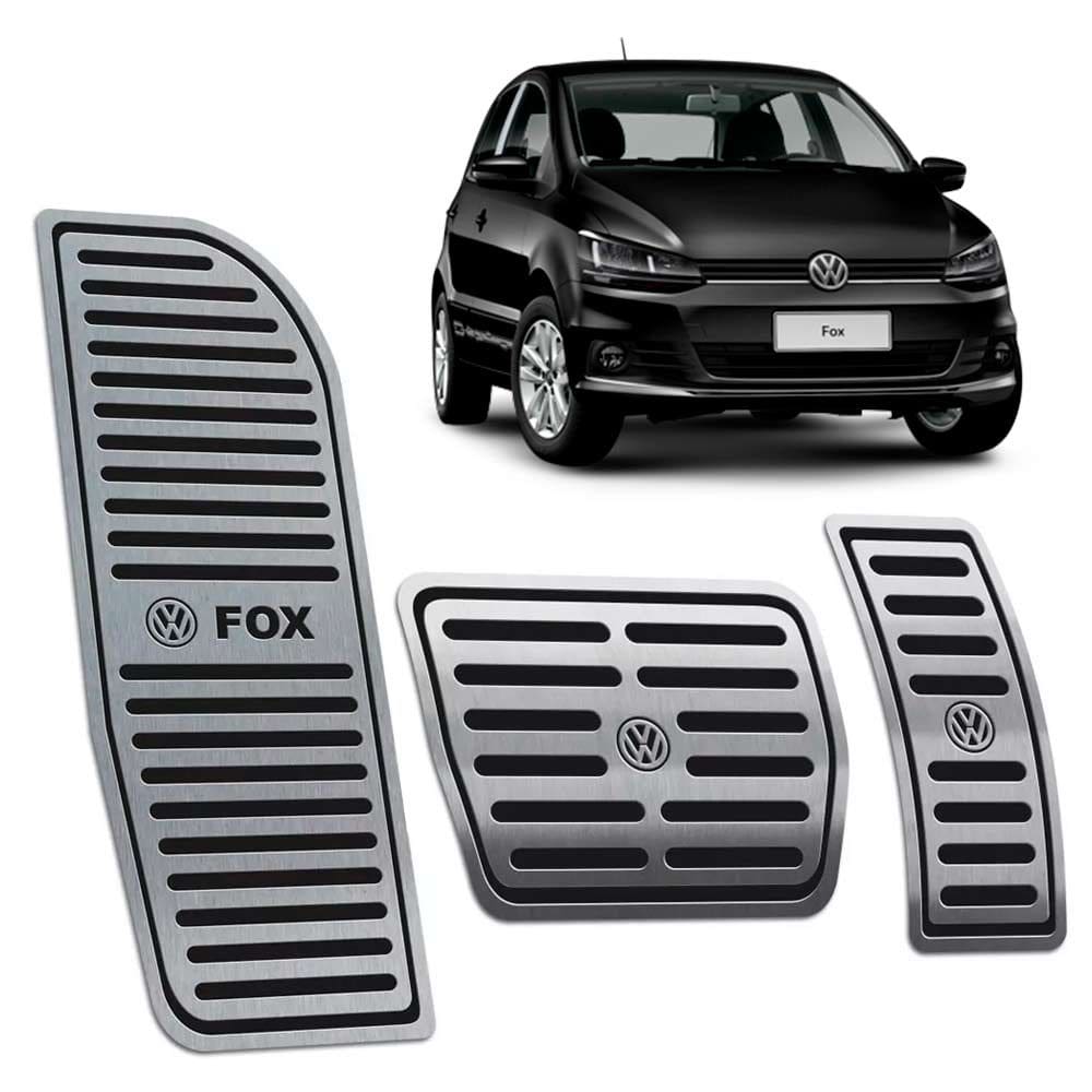 Pedaleiras + Descanso Aço Inox Fox 2014/2020 Aut Preto
