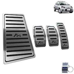 Descanso de Pé + Pedaleira Ford Ka 2008 A 2013 Inox Preto