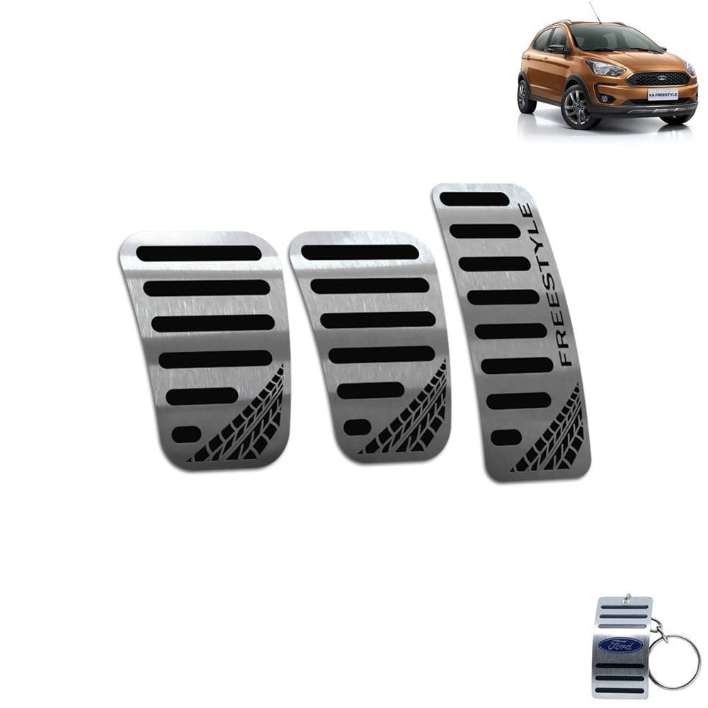 Pedaleira Manual Aço Inox Ford Ka Freestyle Preto