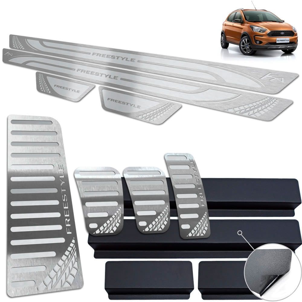 Pedaleira Manual Soleira Desanso Ford Ka Freestyle Prata