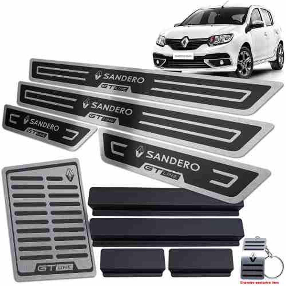 Descanso + Soleiras Sandero Gt Line 2014 A 2022 Preto AR