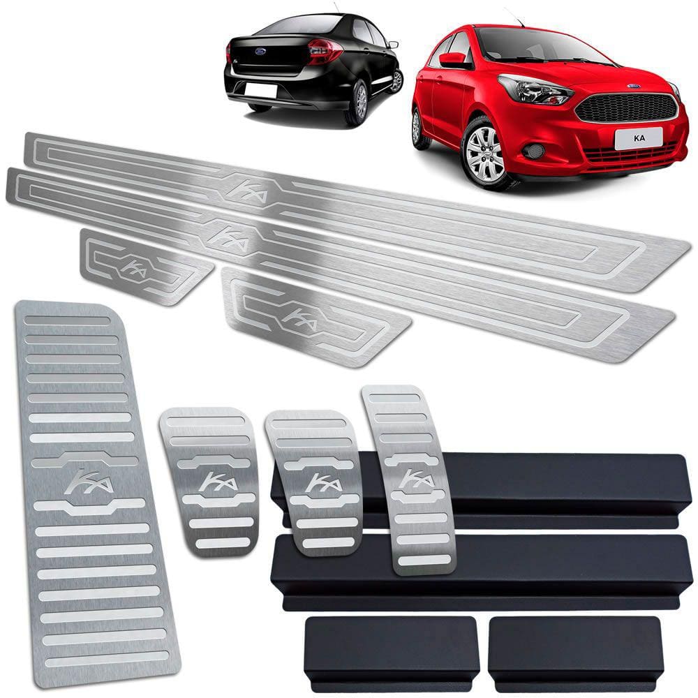 Soleira Pedaleira Manual Descanso Ford Ka 2014/2020 Prata