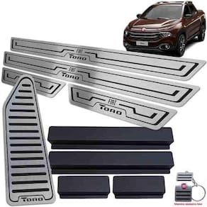 Soleira Vinil Descanso Fiat Toro 2016 2021 Preto Baixo Relev